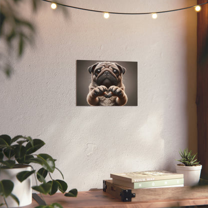 Pug's Playful Love - Aluminum Composite Panel