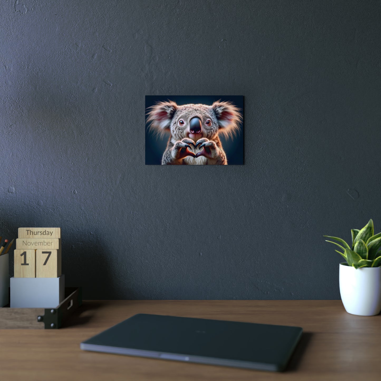 Koala's Heartfelt Charm - Aluminum Composite Panel