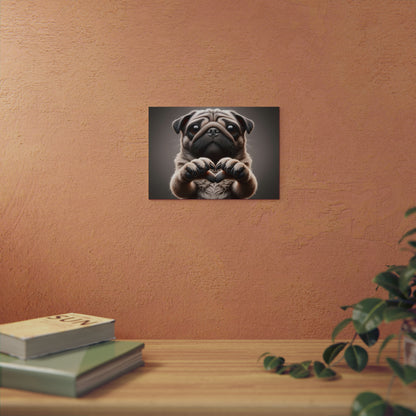 Pug's Playful Love - Aluminum Composite Panel