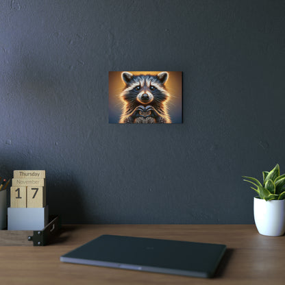 Raccoons Heartfelt Moment - Aluminum Composite Panel