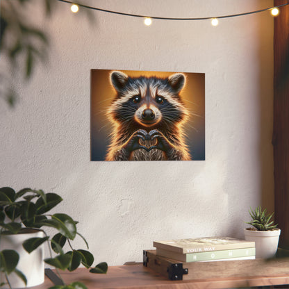 Raccoons Heartfelt Moment - Aluminum Composite Panel