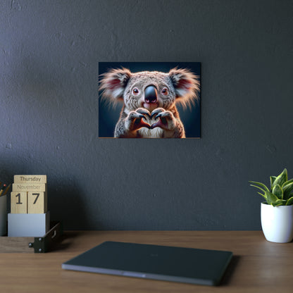 Koala's Heartfelt Charm - Aluminum Composite Panel
