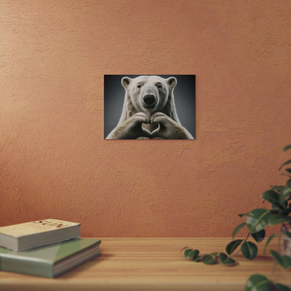 Polar Bear's Arctic Love - Aluminum Composite Panel