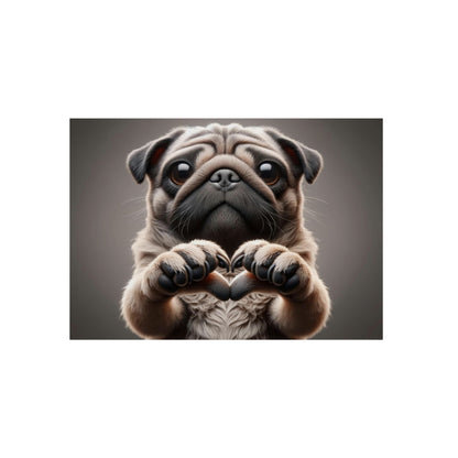 Pug's Playful Love - Aluminum Composite Panel