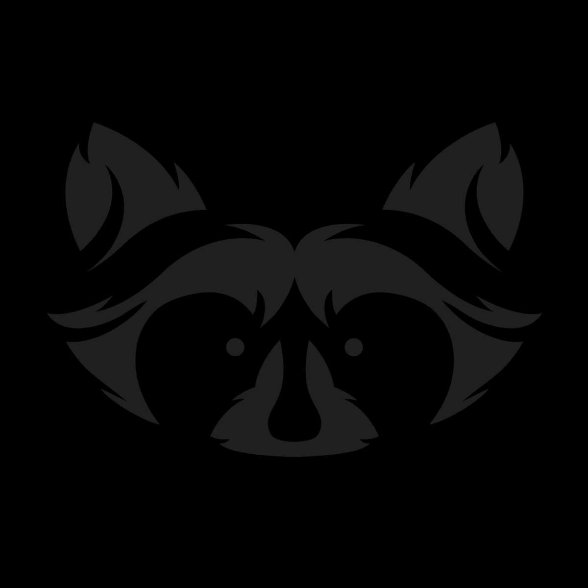 Muted Black Hoodie - Raccoon Collection