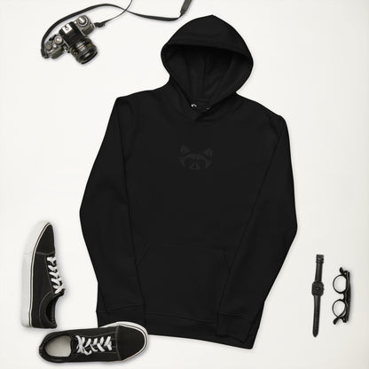 Muted Black Hoodie - Raccoon Collection