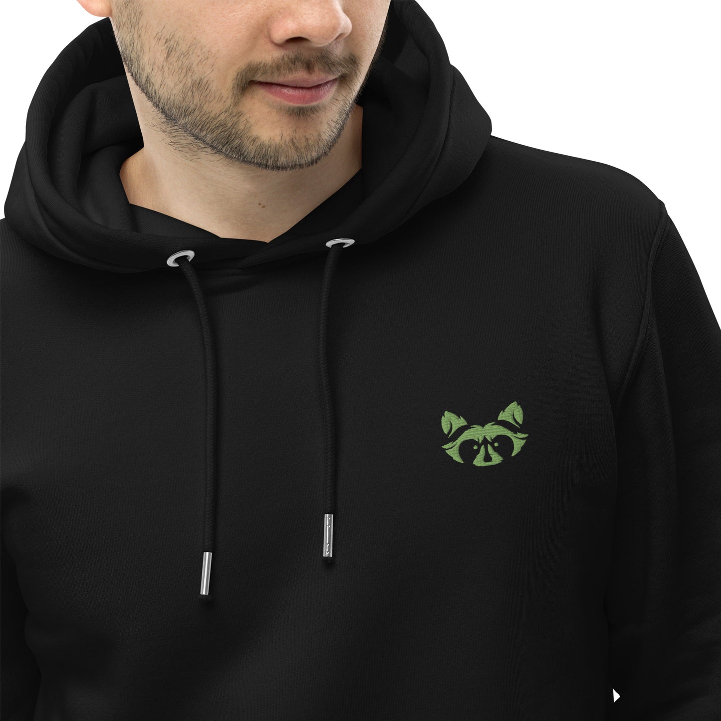 Green Logo Eco Hoodie - Raccoon Collection